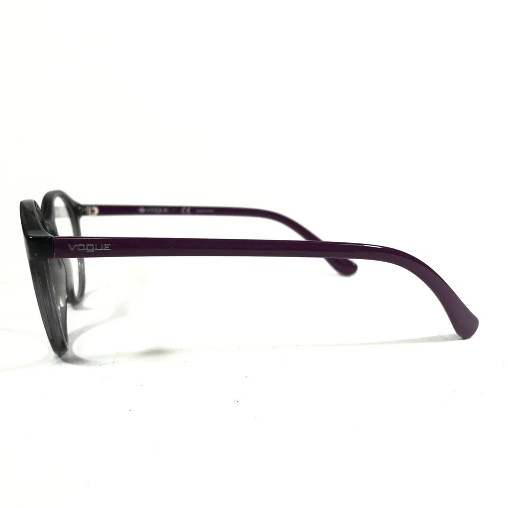 Vogue Eyeglasses Frames VO5052 1905 Dark Grey Purple Round Full Rim 49-19-140